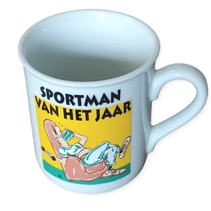 Sportman Van Het Jaar Funny Dutch Coffee Cup Mug Artist Signed / of the Year - Bild 1 von 6