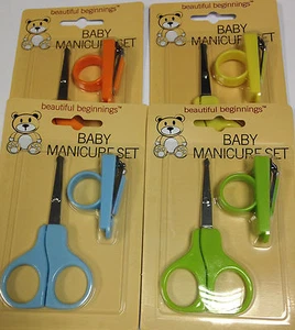 New Born Baby Child Kids Manicure Set With Scissors & Nail Clippers Baby Care - Picture 1 of 6