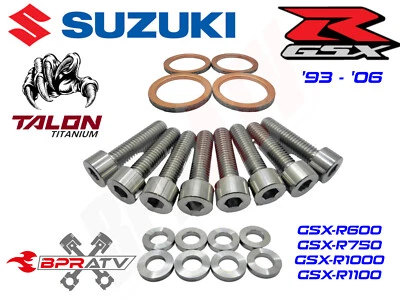 93-06 Suzuki GSX-R600 750 1000 1100 TITANIO Kit Reparación Junta Colector Escape Foto 1 de 4