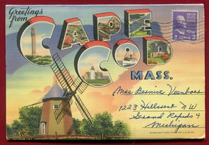 Cape Cod Massachusetts Mass ma postcard folder #2 - Picture 1 of 2
