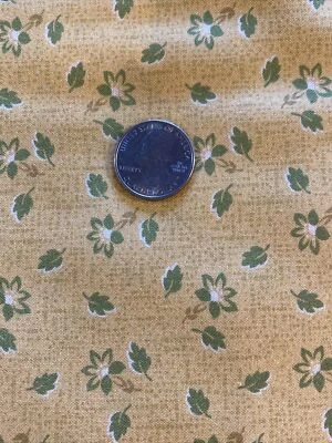 1800's Reproduction cotton fabric Westmoreland Yellow Westbury - Image 1 of 2