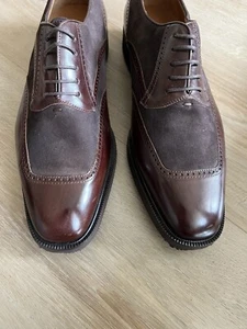 Mezlan New Brogue Leather Shoes 14 - Picture 1 of 12