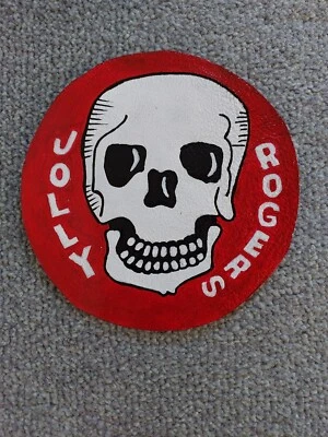 Hand Painted WW2 Leather Squadron Group Patch 320th Bombardment Squadron 90th BG - Image 1 of 4