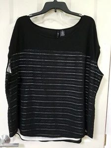 Top para mujer New Directions 3x talla grande negro - Imagen 1 de 4