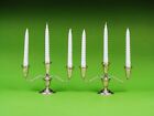 Pair Of 3 Light International Weighted Sterling Silver Candelabra/Candle Holder.