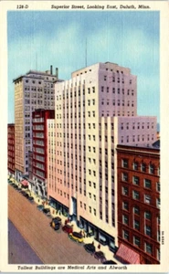SUPERIOR STREET Duluth, Minnesota MN Leinen - Postkarte - Bild 1 von 2