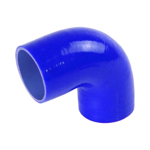 ID 2.5'' 63.5mm 3 Ply High Performance 90 Degree Elbow Coupler Silicone Hose BL - Picture 1 of 9