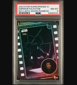 2023 Topps Star Wars Episode VI Emperor Palpatine /5 Rot J 40th Anniversary PSA8 - Bild 1 von 2