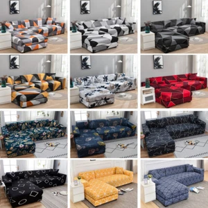 1 2 3 4 Seater Couch Cover Stretch Sectional Couch Covers L Shape Sofa Covers - Picture 1 of 53