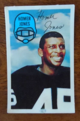 1970 KELLOGGS FOOTBALL #52 HOMER JONES CLEVELAND BROWNS CR U-2218 - Image 1 of 2