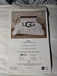 UGG BECKI KING COMFORTER SET OCEAN MIST (EGG GREEN) - Picture 1 of 5