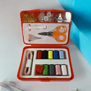 Travel Home Sewing Kit Scissors Needles Thread Tape Set Portable - Picture 1 of 8