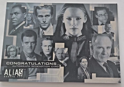 2004 Inkworks Alias Season 2 BLANK Auto Redemption CARD AR1 - Image 1 of 2