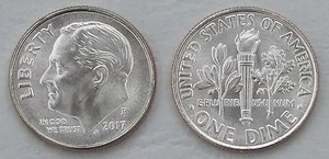 USA Dime 10 Cents 2017 P Uncirculated. - Picture 1 of 1