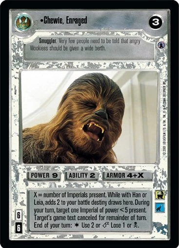 Chewie, Enraged [choose cond.] REFLECTIONS III 3 PREMIUM star wars ccg Chewbacca - Image 1 of 1