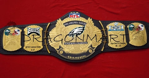 Philadelphia Eagles Championship Belt American Super bowl NFL Adult 2MM Brass Cover