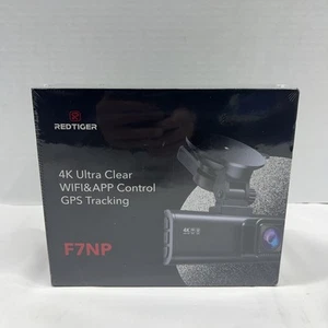 REDTIGER F7NP Dash Camera Front and Rear 4K Dash Cam Built-In WiFi & GPS For Car - Picture 1 of 2