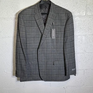 Abrigo Blazer Deportivo Michael Kors Para Hombre Clásico Elastizado a Cuadros Negro/Blanco 52R $295 - Imagen 1 de 10