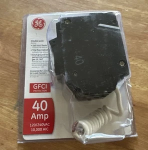 Interruptor de falla a tierra de doble polo GE 40 amperios con autoprueba THQL2140GFT2P - Imagen 1 de 4