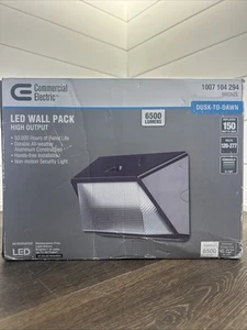 Commercial Electric 175W Equivalent LED Bronze Dusk to Dawn Wall Pack Light NEW - Picture 1 of 3