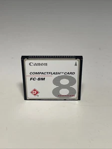 Carte mémoire appareil photo compact flash Canon 8 Mo FC-8M CF AUTHENTIQUE TESTÉ FONCTIONNE - Photo 1 sur 2