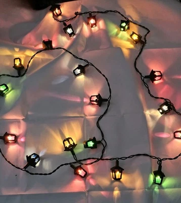 20 Vintage Mini Light Up Lanterns Christmas String Lights Hanging Colourful - Image 1 of 4