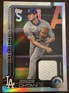 Camiseta deportiva Shohei Ohtani 2025 Topps Serie 2 RAINBOW FOIL juego usada reliquia #400 - Imagen 1 de 2