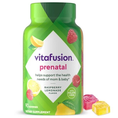 vitafusion PreNatal Gummy Vitamins, Raspberry Lemonade Flavor, Prenatal Vitam... - Image 1 of 4