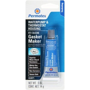 Permatex 22071-6PK Water Pump and Thermostat RTV Silicone Gasket, 0.5 oz. (Pack - Picture 1 of 3