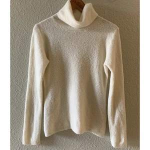 J. Crew Damen Pullover Rollkragenpullover Large Creme Wolle & Nylonmischung - Bild 1 von 11