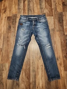 Dsquared2 Distressed Mens Jeans 50 (36x33) Slim Faded Thrashed Biker Skater - Picture 1 of 23