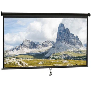 Black Projector Screen 100 inch 16:9 for Backyard Outdoor HD Movie Projection - Picture 1 of 22