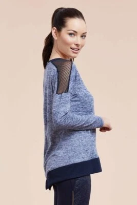 Pullover Marika L59429 Mujer Alexa Malla Hombro Azul Talla Grande Foto 1 de 4