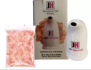 Just Himalayan Pink Salt Ceramic Inhaler Respiratory Lungs Sinus Cold/Flu/Asthma - Picture 1 of 4