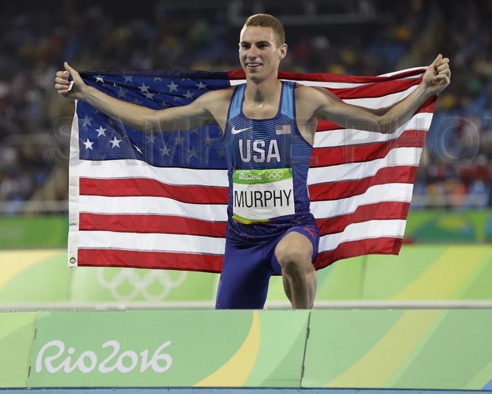 Clayton Murphy USA 2016 RIO Olympics 800 m Silver Medal 8x10 Photo - Image 1 of 1