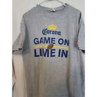 Corona Game On Lime In Superbowl Football Gray Tshirt XL