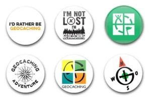 25MM 1" BUTTON ABZEICHEN FÜR GEOCACHING - Bild 1 von 1