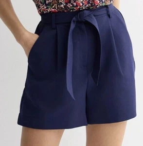 14 ~ Pantaloncini corti donna Banana Republic LINO ELASTICIZZATO vita alta piatta davanti con cintura - Foto 1 di 8