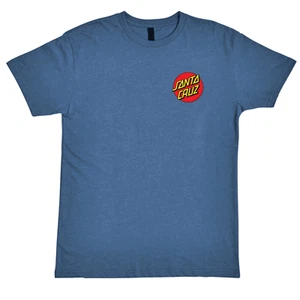 Santa Cruz Skateboard Shirt Classic Dot Chest Heather Cool Blue - Picture 1 of 2