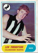 1969 Scanlens (9) Len THOMPSON Collingwood