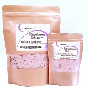 Himalayan Salt Bath Foot Soak Lavender, Ylang, Bergamot Essential Oil 100g &500g - Picture 1 of 5