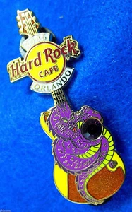 ORLANDO PURPLE DRAGON AMETHYST BIRTHSTONE 2006 GUITAR Hard Rock Cafe PIN LE - Picture 1 of 1