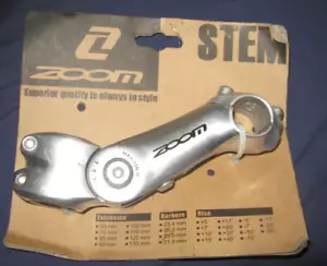 Zoom TDS-C297 Stem Clamp 28.6mm Adjustable in Silver Aluminum - Picture 1 of 2