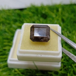 2.5 Carats Square Octagon Shape Step Cut Wenge Color Natural Axinite Gemstone - Picture 1 of 3
