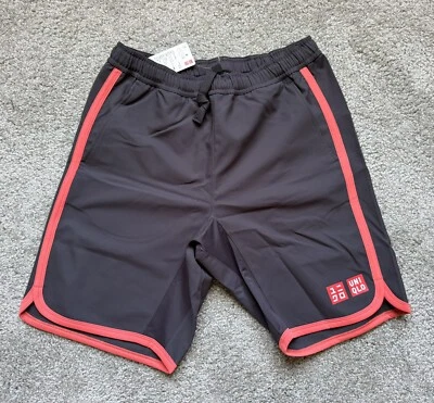 Uniqlo tennis shorts Sz L dark brown/maroon/red Federer - Image 1 of 3