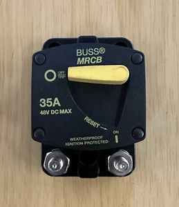 NEW Blue Sea Systems Marine Bussman 187-Series 35A DC Circuit Breaker P/N: 7137 - Picture 1 of 4