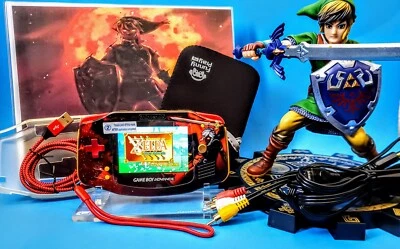 Gameboy Advance IPSV4 TV-OUT 10 Upgrade Model GBA Dark Link Zelda Edition Bundle - Image 1 of 4