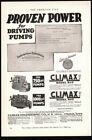 1926 Climax Engineering Co Pump engines Clinton Iowa Vintage magazine  print ad