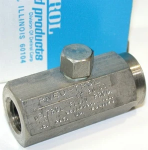 Deltrol Pneu-trol Stainless Hydraulic 3 gpm 5000 psi Check Valve 1/4" NPT CP20SS - Picture 1 of 1