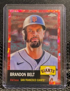 Brandon Belt 2022 Topps Chrome Platinum - Toile Cream Fuschia Atomic #22/100 - - Bild 1 von 2